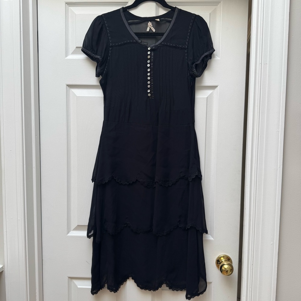 Meave Black Tiered Dress, size 8